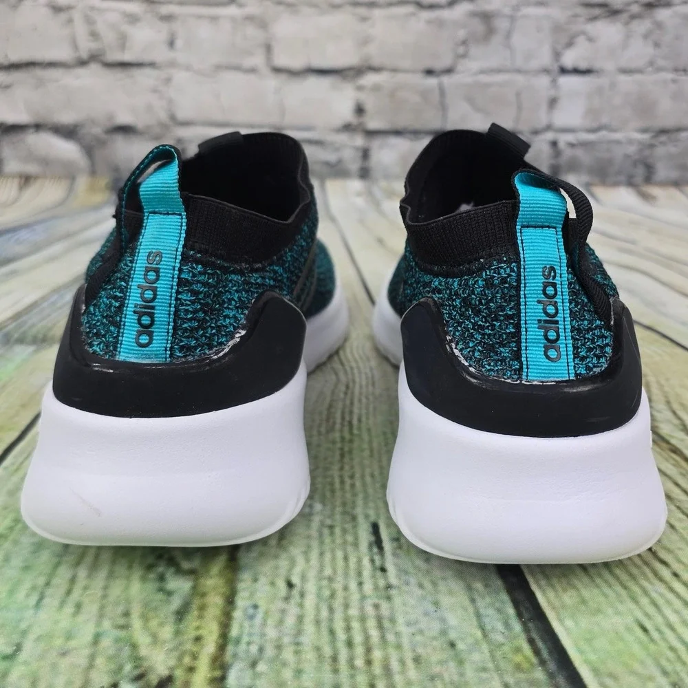 Adidas Ultimafusion Sneakers Womens 9.5 Teal Knit Slip On Shoes B96467 Cloudfoam